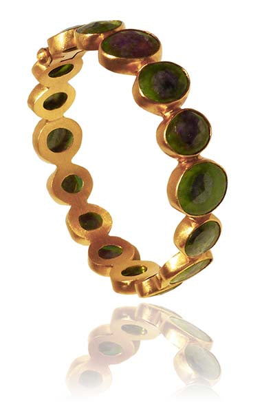 Peacock Bangle Ruby Josite