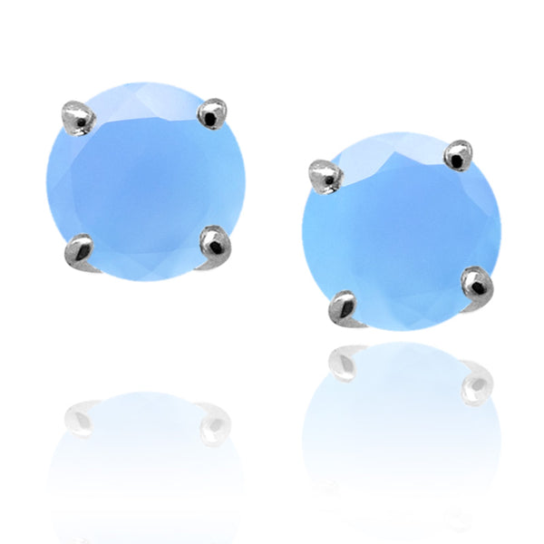 Capri Studs Blue Chalcedony