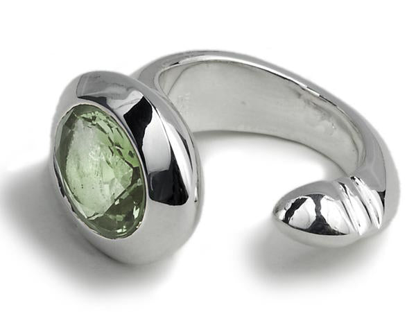 Oval Maidan Ring Green Amethyst