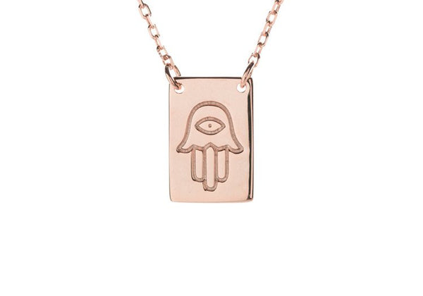 ADJ Rectangle Hamsa Necklace