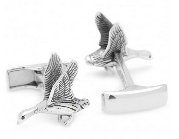 Sterling Duck Hunting Cufflinks