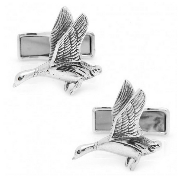 Sterling Duck Hunting Cufflinks
