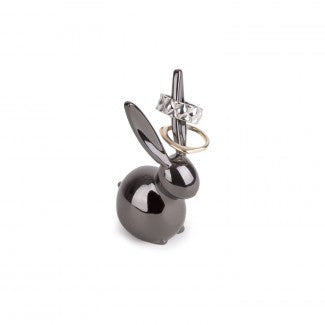Ring Holder Black Bunny