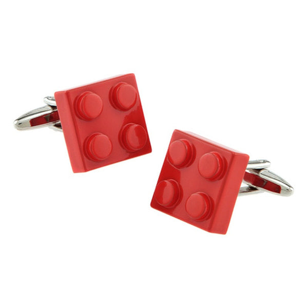 Red Building Block Cufflinks