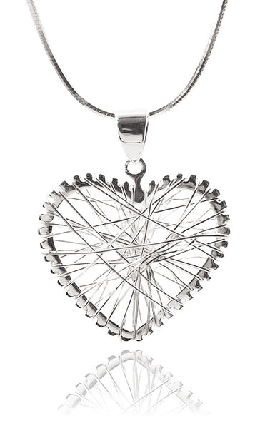 Small Criss Cross Heart Pendant