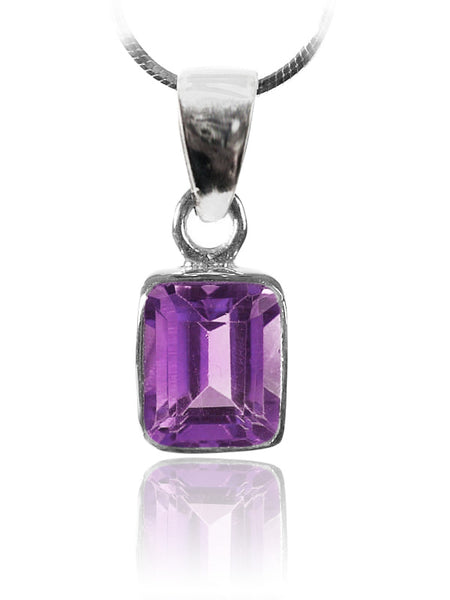Small Rectangular Pendant Amethyst
