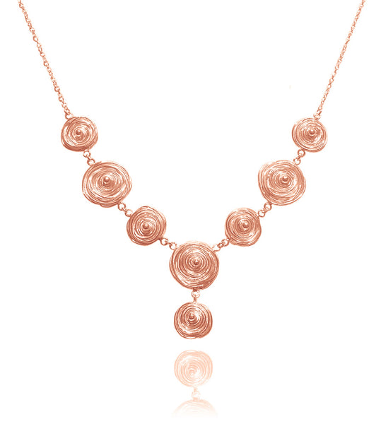 Rose Gold Plated Jalebi Necklace