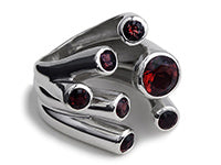 Desert Print Ring Garnet