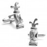 Plated Golf Bag Cufflinks
