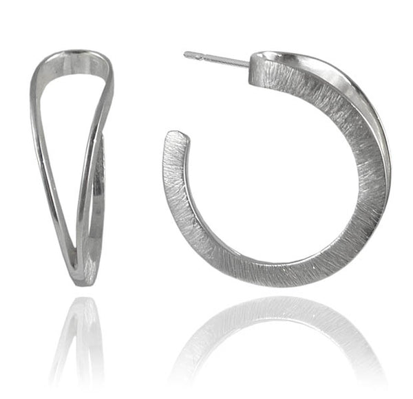 Flat Double Loop Earrings
