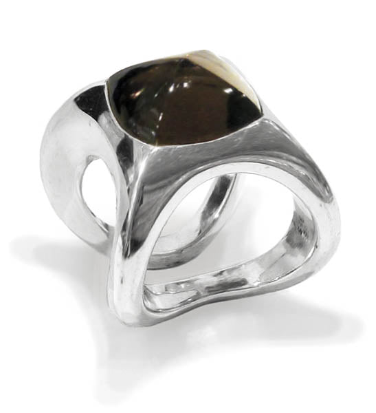 Tuffit Open Cocktail Ring Smokey Quartz
