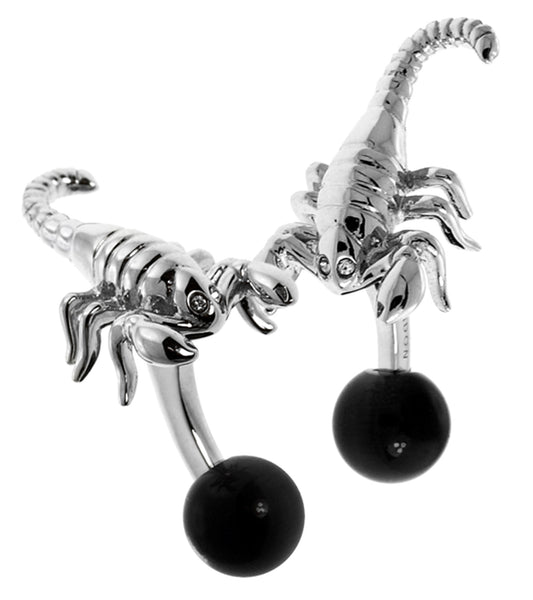 Scorpion Cufflinks with Catseye