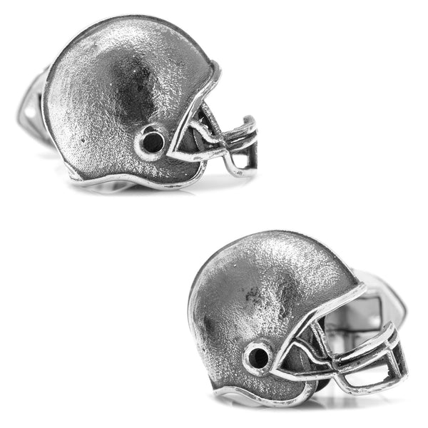 Sterling SIlver Football Helmet Cufflink
