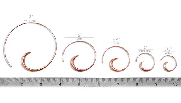 Brushed Rose Gold Plated Swirly Earrings