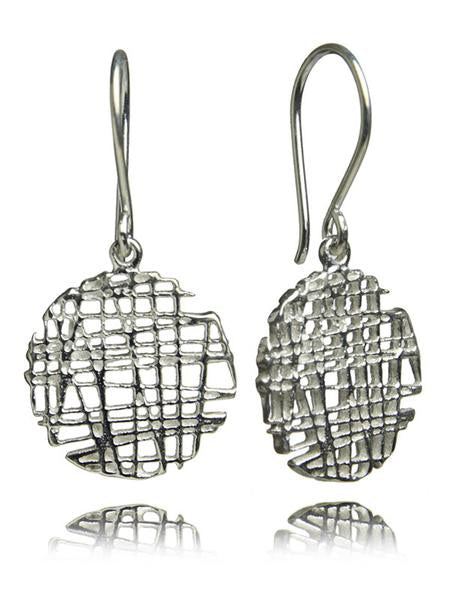 Indian Linen Circle Earrings