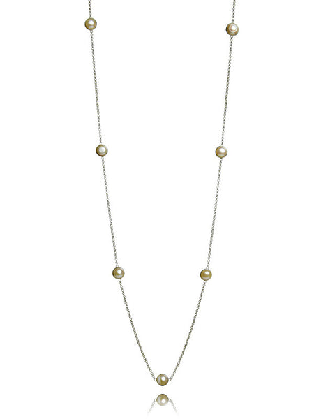 Euro Perla Necklace-White Pearl