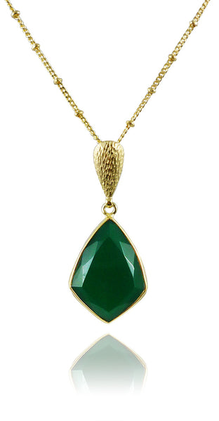 Ice Hole Necklace Green Onyx