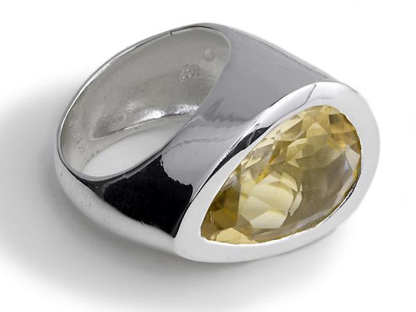 Side Paisley Ring Citrine