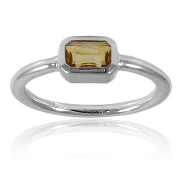 Iceland Rectangle Stacking Ring Citrine