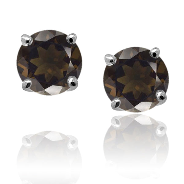 Capri Studs Smokey Quartz