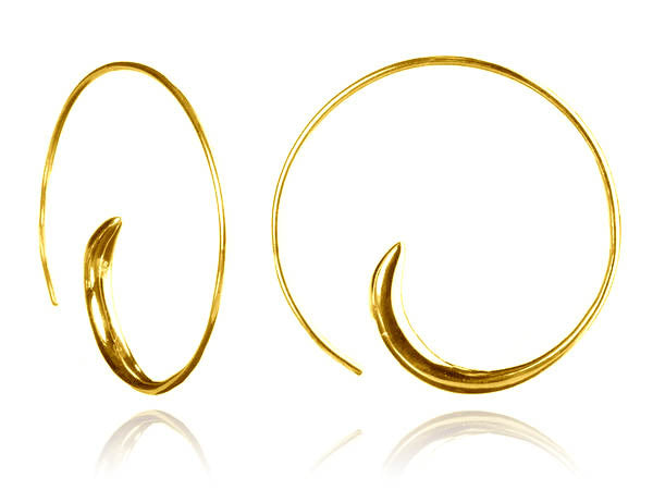 Classic 18k Gold Plated Swirly Earrings