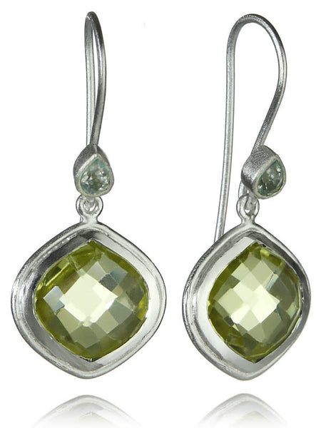 Capri Diagonal Earrings Lemon Topaz