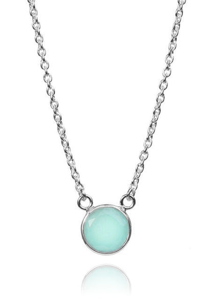 Puntino Necklace Aqua Chalcedony