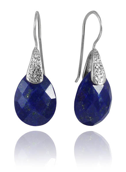Sumatra Teardrop Earrings Lapis Lazuli