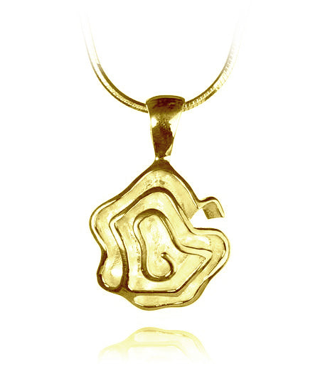 18K Gold Plated Barcelona Flower Pendant