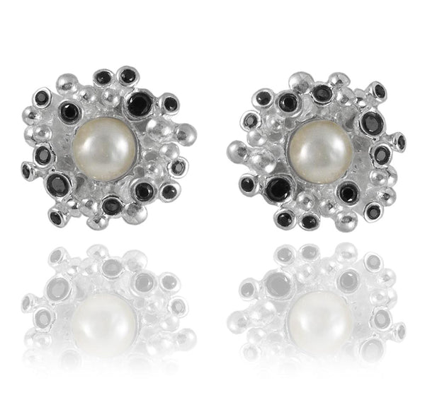 Multi Stone Sea Urchin Earrings Black Onyx