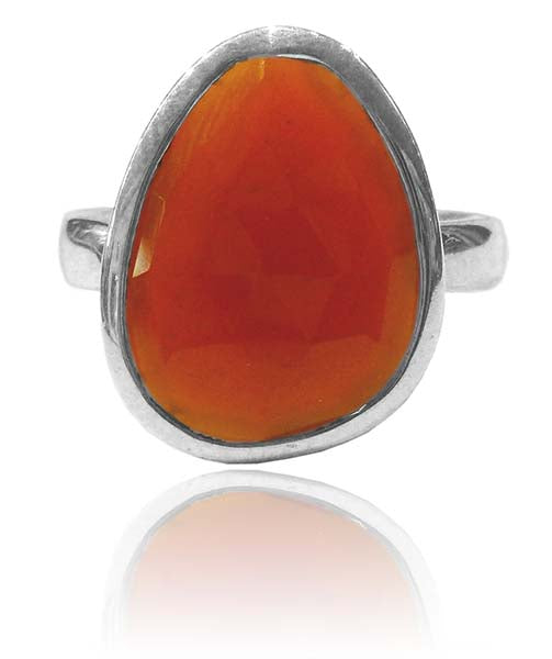 River Rock Ring Carnelian