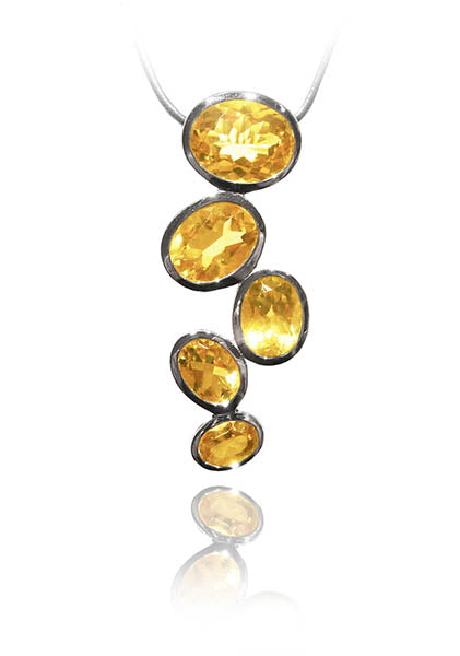 Brazilian Raindrop Pendant Citrine