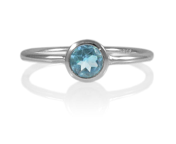Bilbao Stacking Ring Blue Topaz