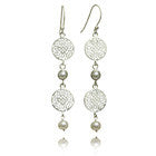 Double Arabesque Disc Pearl Drop