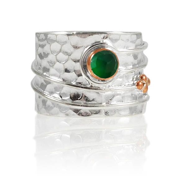 Olive Branch Ring Green Onyx