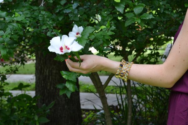 Mosaic Jaipur Cobblestone Cuff Prehnite, Labradorite, Iolite, Aquamarine