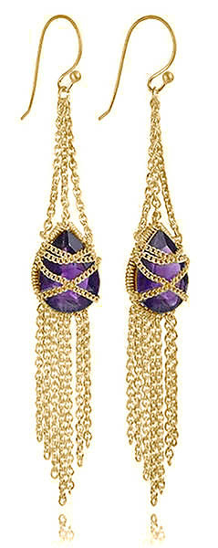 18K Vermeil Milano Chandelier Amethyst
