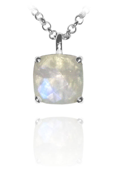 Capri Square Pendant White Moonstone