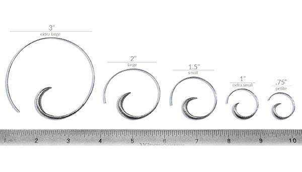 Brushed Silver Swirly Earrings