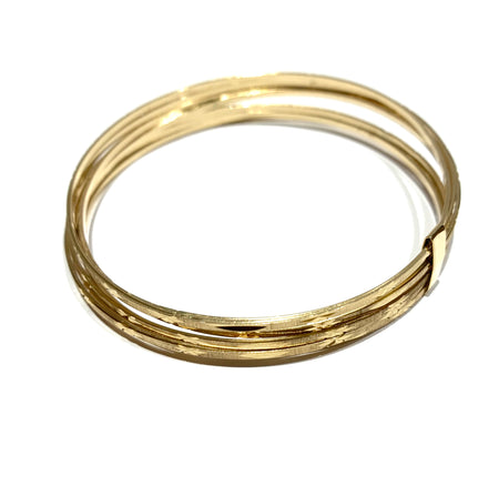 10k Gold Art Deco Graduating Diamond Square Ring Size 7