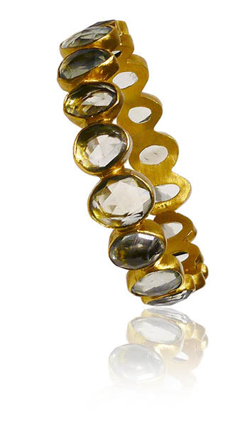 Peacock Bangle Green Amethyst