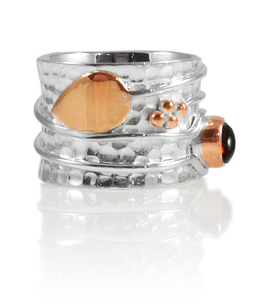 Olive Branch Ring Garnet