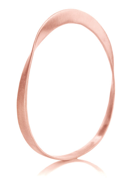 Rose Gold Plated Bilbao Sculptured Bangle