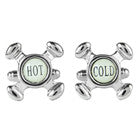 Hot and Cold Cufflinks (Rhodium)