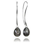 Milano Thread Earrings with Faceted Stone