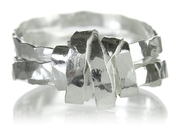 Hammered Stranded Wrapped Ring
