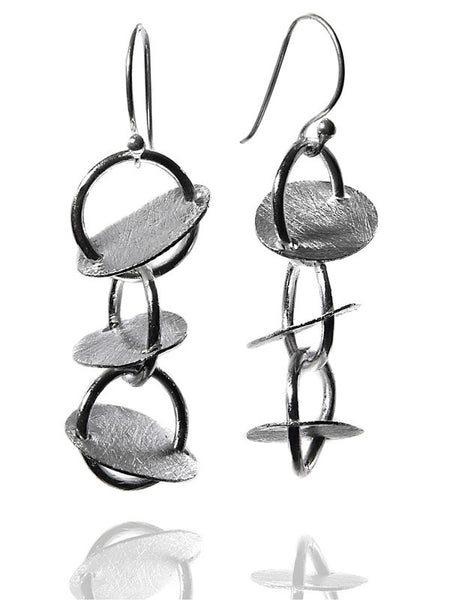 Three Disc Earrings Drops