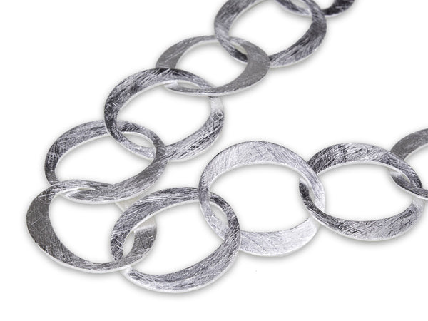 Italian Long Brushed "O" Link Chain