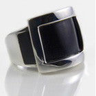 Zocalo Silver Framed Wood Ring