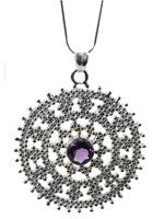 Medium Jaipuri Kundun Medallion (Amethyst)